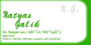 matyas galik business card